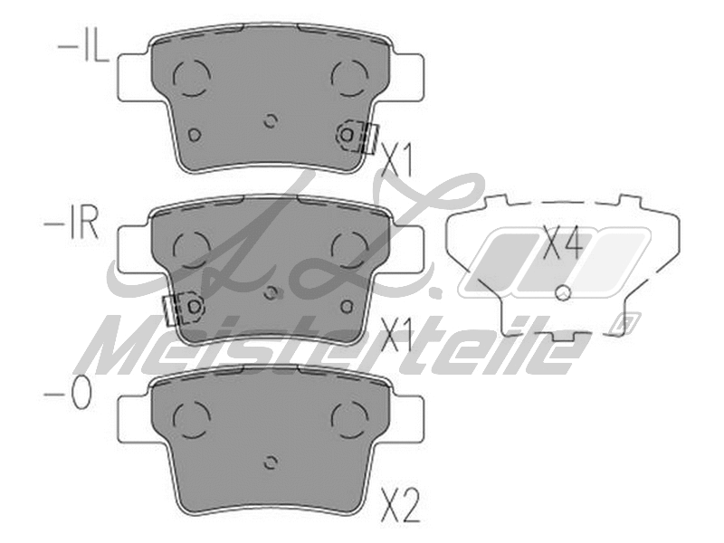 Brake Pad Set, disc brake (AZMT-44-022-2546)