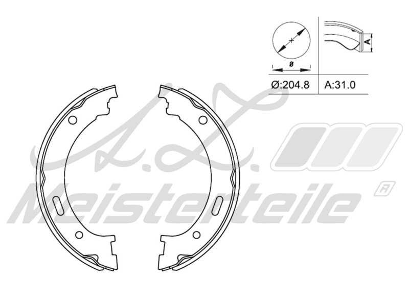 Brake Shoe Set (AZMT-44-026-1368)