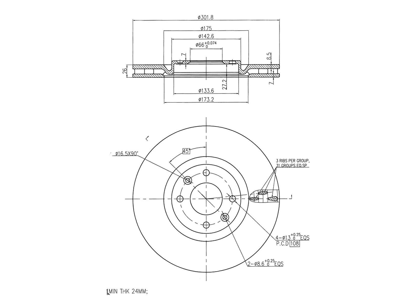 Brake Disc (AZMT-44-024-1346)