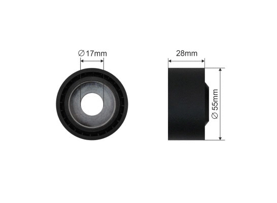 Deflection/Guide Pulley, V-ribbed belt (AZMT-20-031-2441)