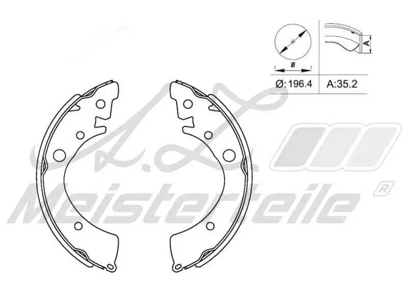Brake Shoe Set (AZMT-44-026-1264)