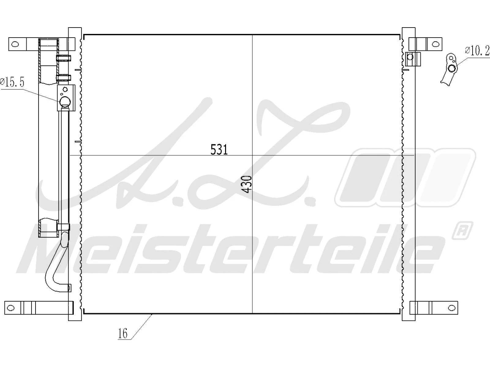 Condenser, air conditioning (AZMT-45-030-1135)