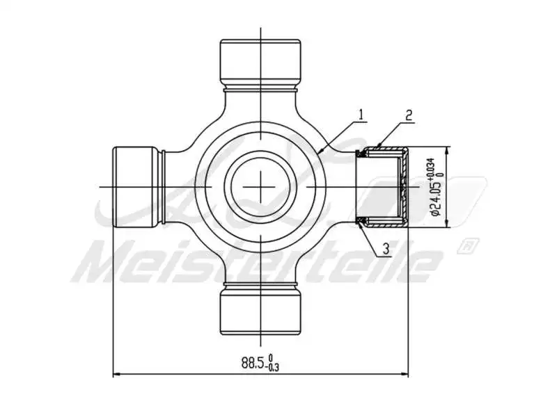 Joint, propshaft (AZMT-42-041-1050)