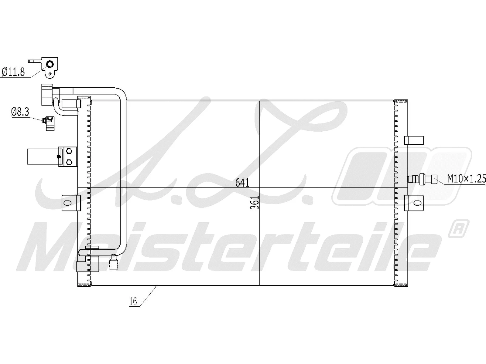 Condenser, air conditioning (AZMT-45-030-1304)