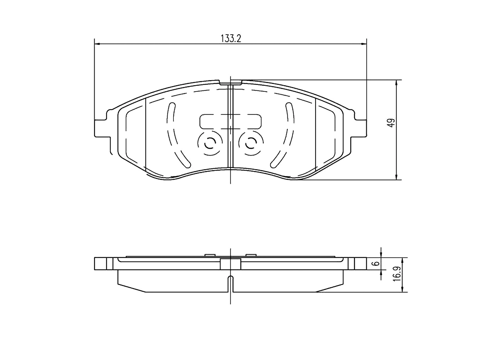 Brake Pad Set, disc brake (AZMT-44-022-1195)
