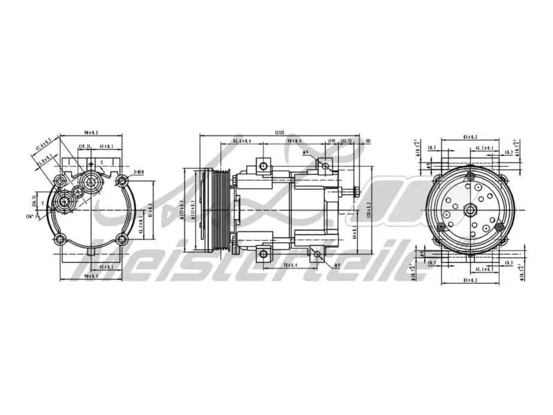 Compressor, air conditioning (AZMT-45-041-1028)