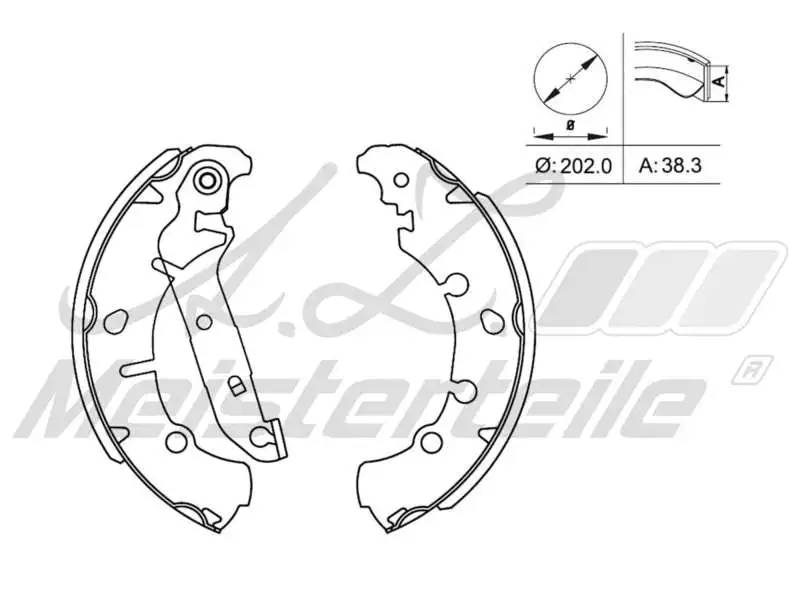 Brake Shoe Set (AZMT-44-026-1024)