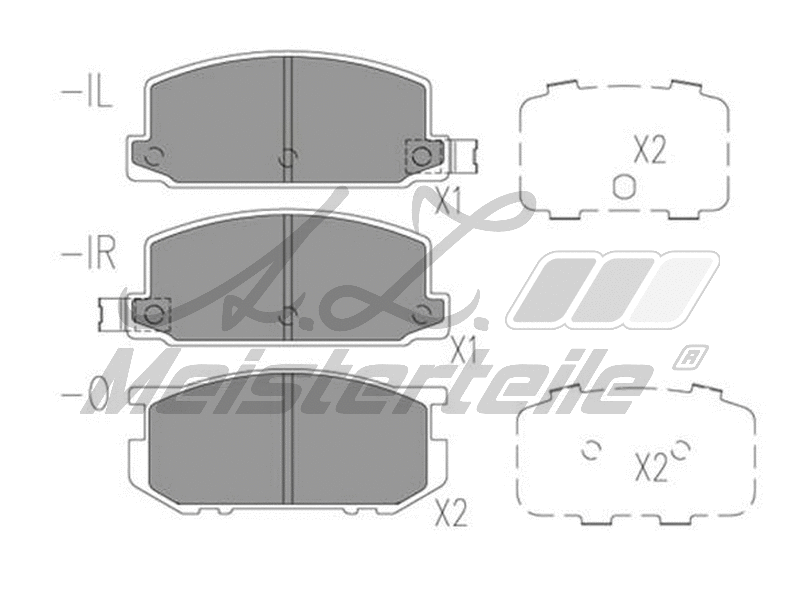 Brake Pad Set, disc brake (AZMT-44-022-2005)