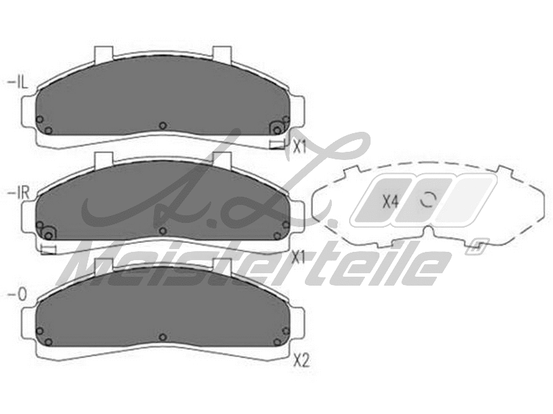 Brake Pad Set, disc brake (AZMT-44-022-1677)
