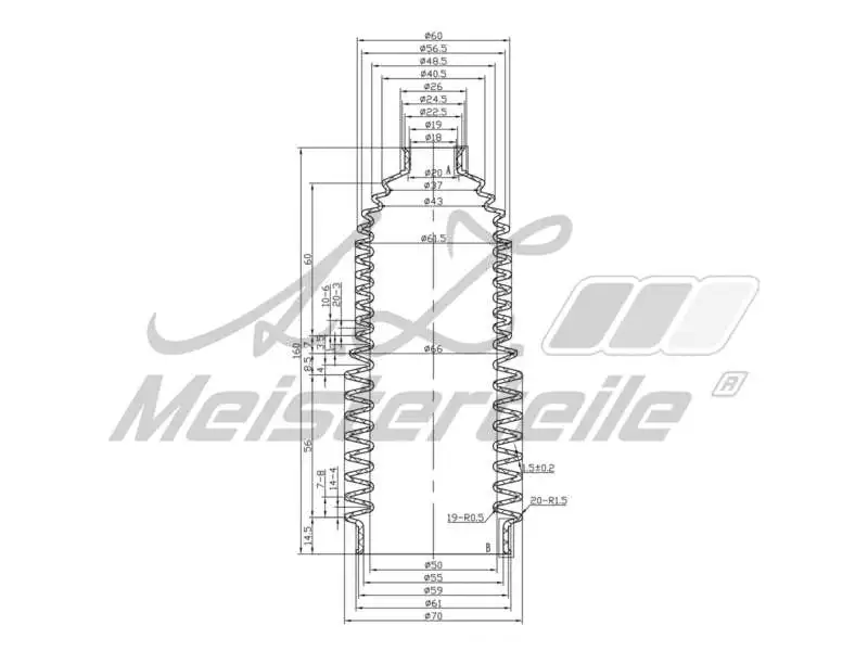 Bellow, steering (AZMT-42-020-1157)