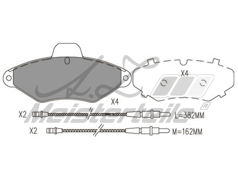Brake Pad Set, disc brake (AZMT-44-022-1604)