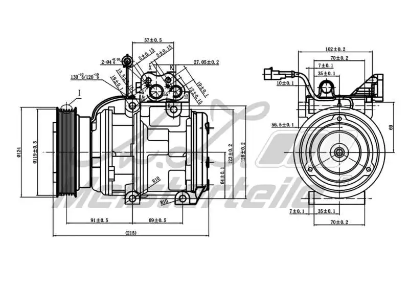 Compressor, air conditioning (AZMT-45-041-1080)