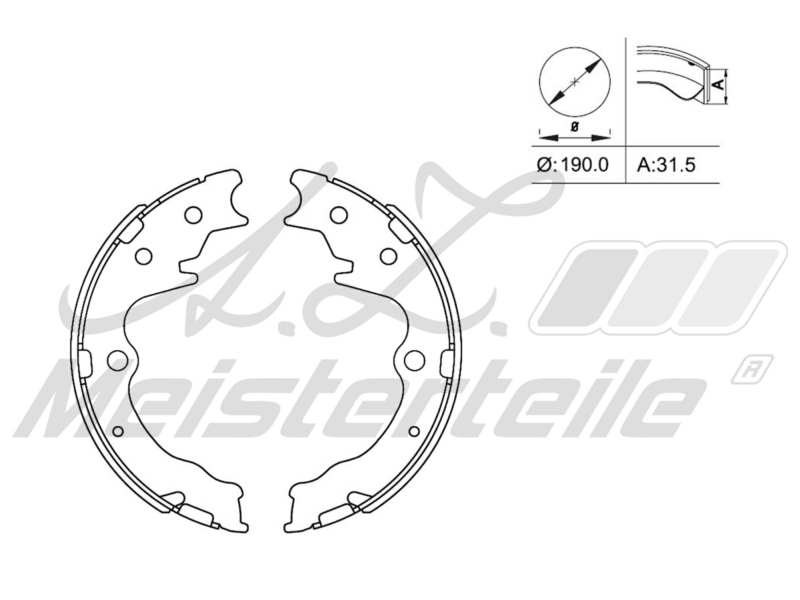 Brake Shoe Set (AZMT-44-026-1478)