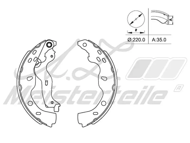 Brake Shoe Set (AZMT-44-026-1239)