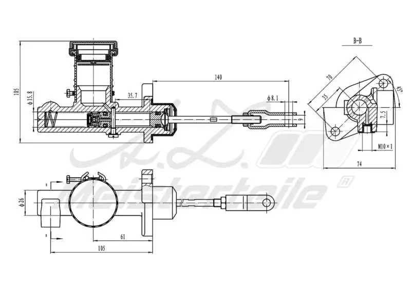 Master Cylinder, clutch (AZMT-47-030-1078)
