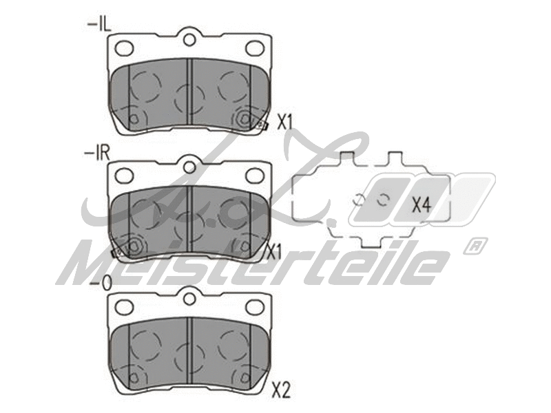 Brake Pad Set, disc brake (AZMT-44-022-1599)