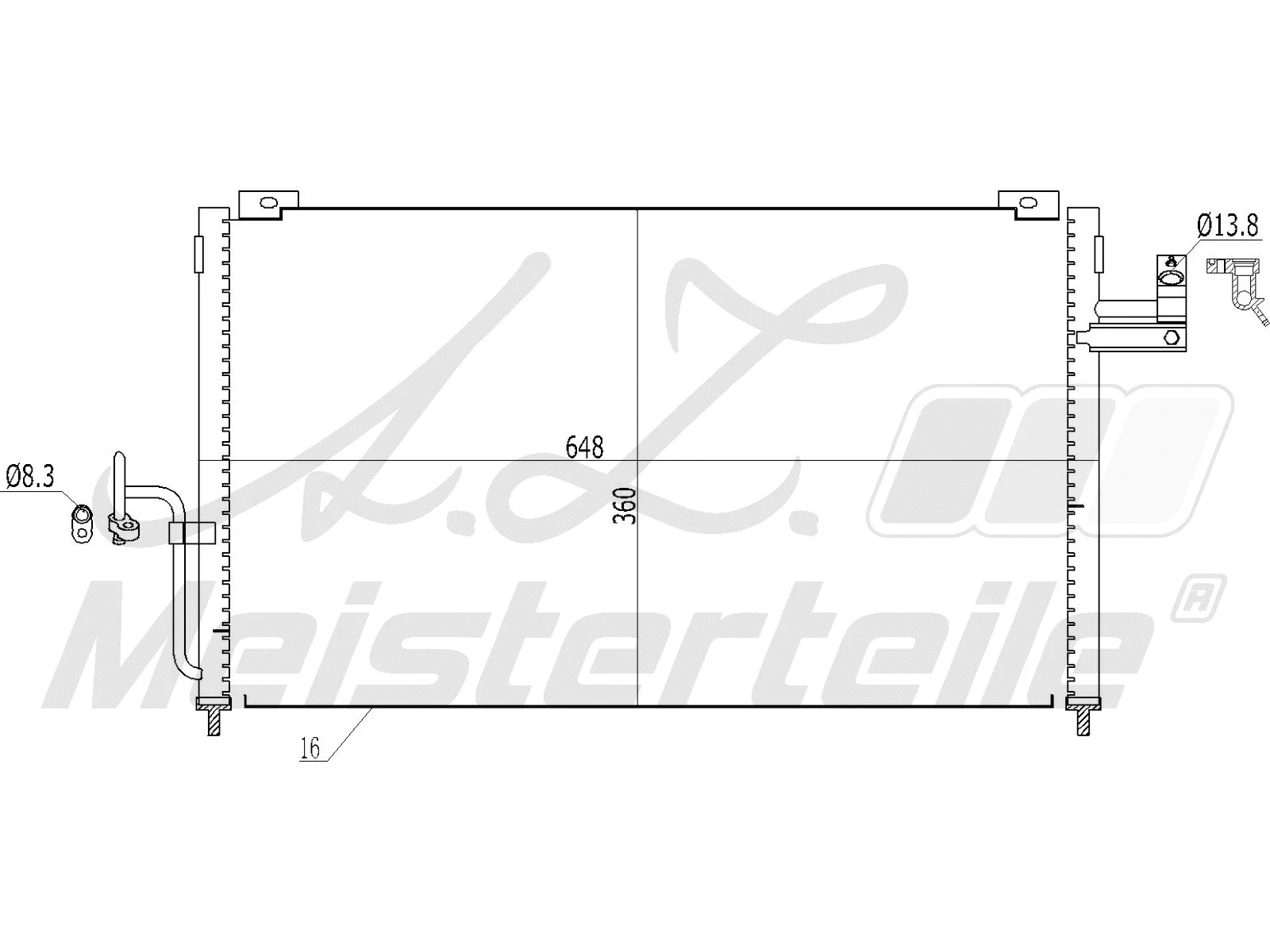 Condenser, air conditioning (AZMT-45-030-1110)