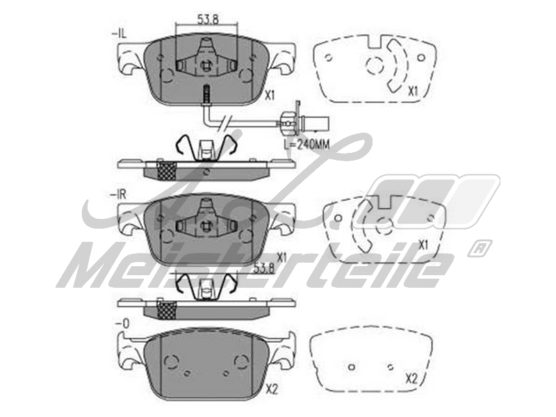 Brake Pad Set, disc brake (AZMT-44-022-2013)