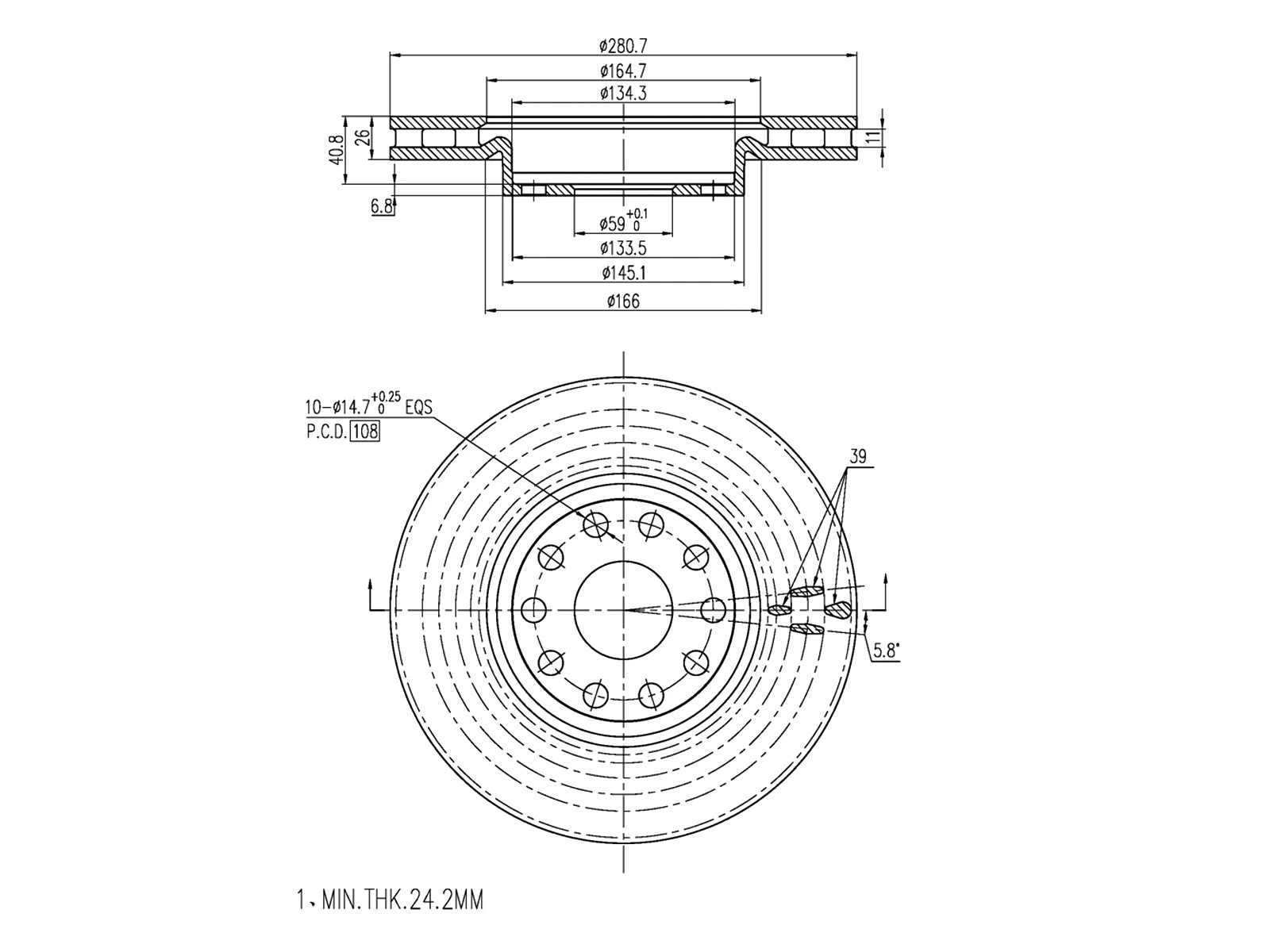 Brake Disc (AZMT-44-024-1497)