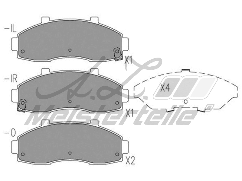 Brake Pad Set, disc brake (AZMT-44-022-1829)