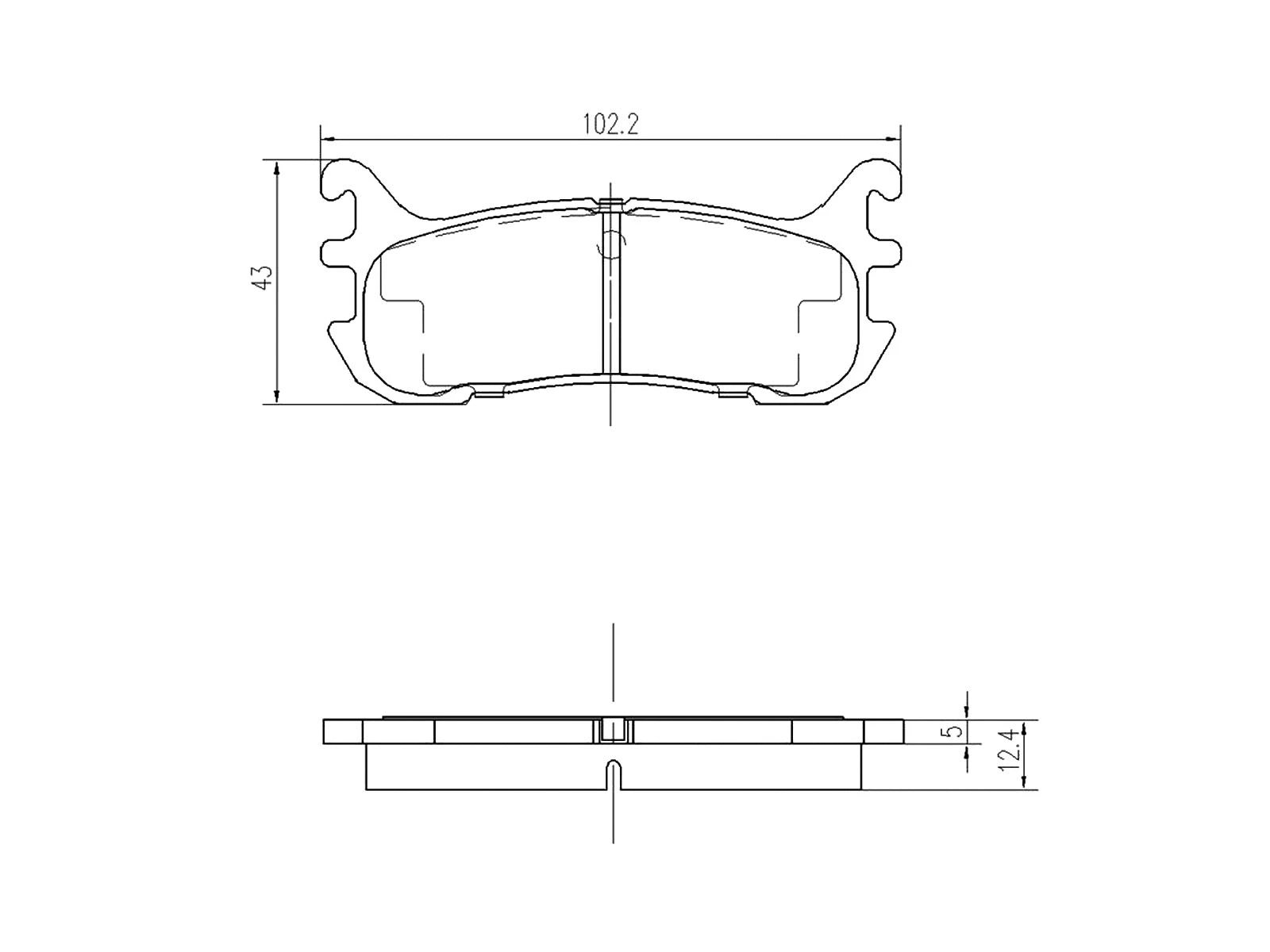 Brake Pad Set, disc brake (AZMT-44-022-1001)