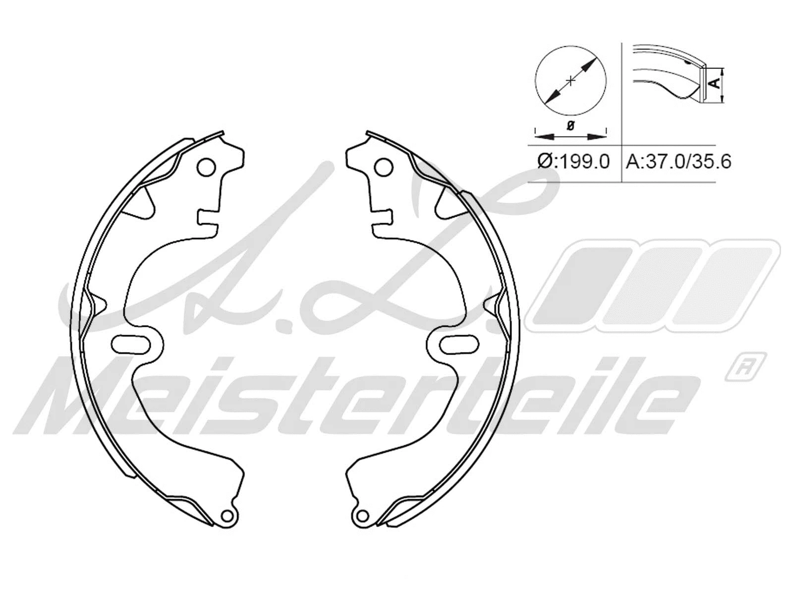 Brake Shoe Set (AZMT-44-026-1118)