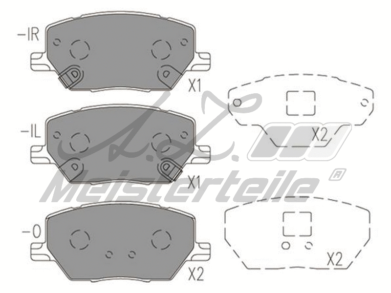 Brake Pad Set, disc brake (AZMT-44-022-2104)
