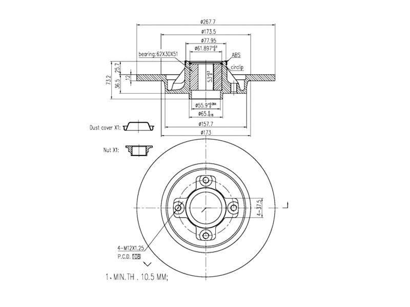 Brake Disc (AZMT-44-024-1375)