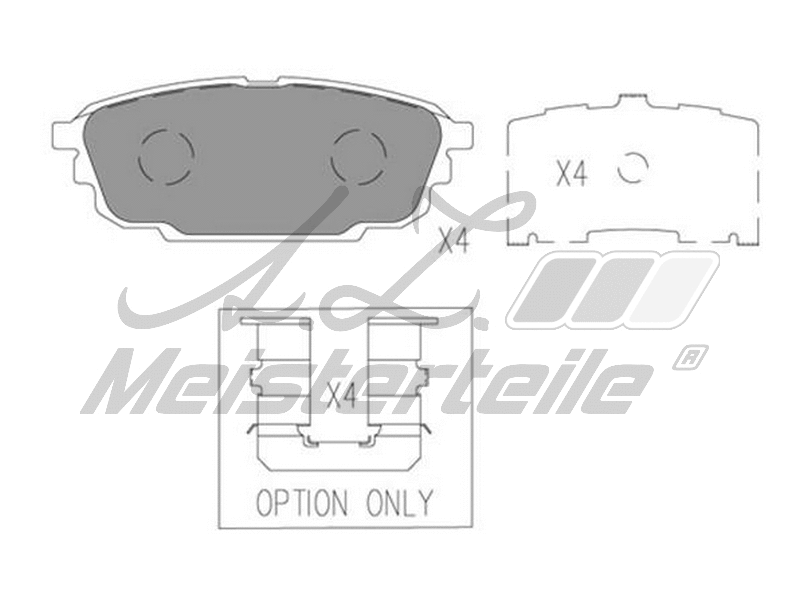 Brake Pad Set, disc brake (AZMT-44-022-2482)