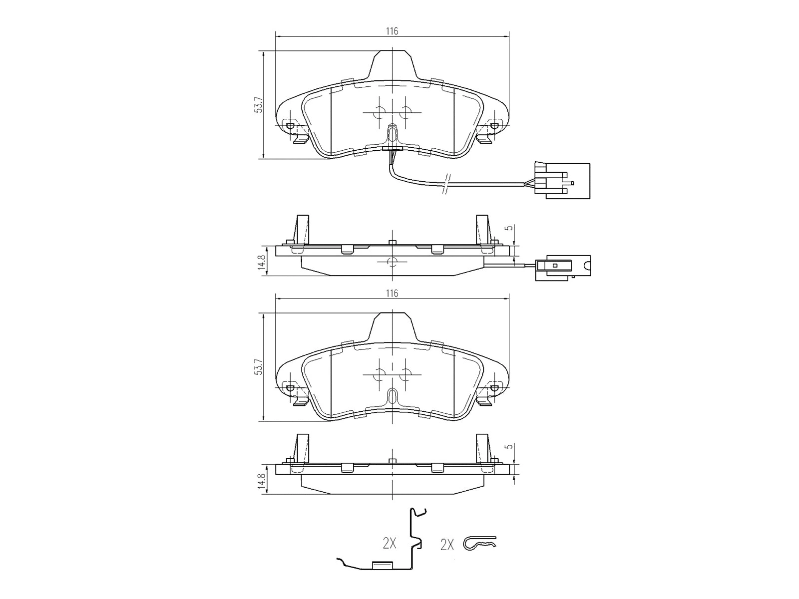 Brake Pad Set, disc brake (AZMT-44-022-1214)
