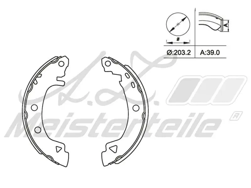 Brake Shoe Set (AZMT-44-026-1218)