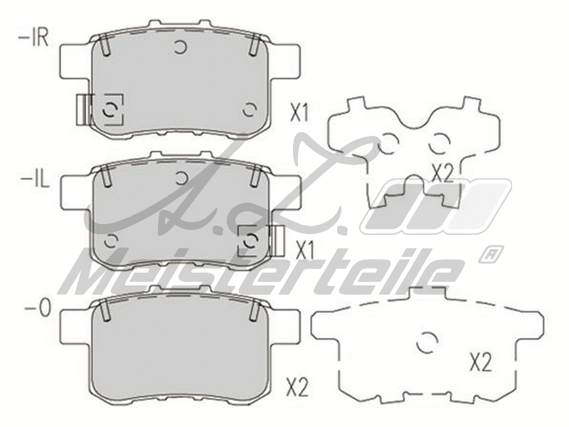 Brake Pad Set, disc brake (AZMT-44-022-2577)
