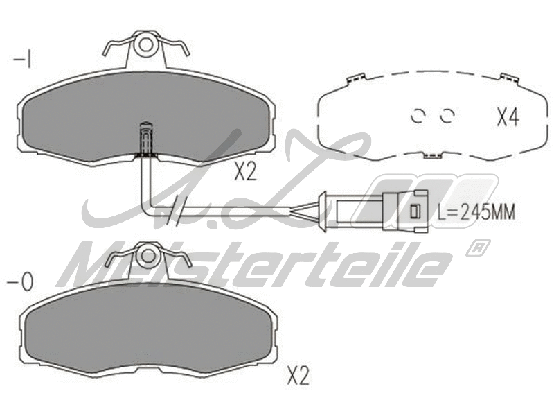Brake Pad Set, disc brake (AZMT-44-022-2343)