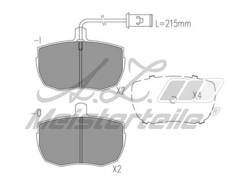 Brake Pad Set, disc brake (AZMT-44-022-1839)