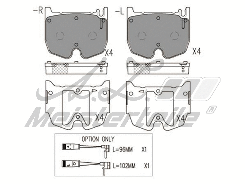 Brake Pad Set, disc brake (AZMT-44-022-1798)