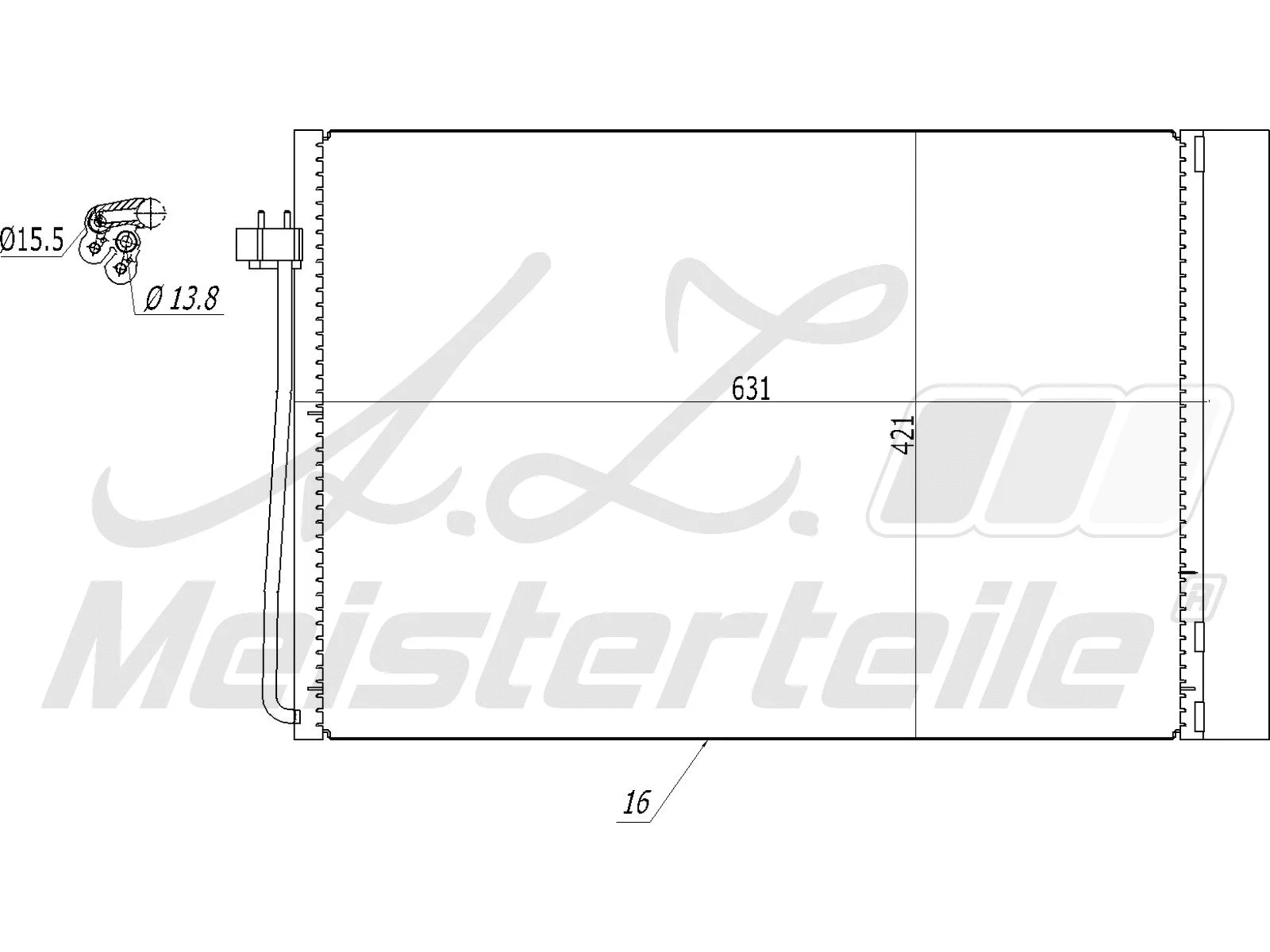 Condenser, air conditioning (AZMT-45-030-1316)