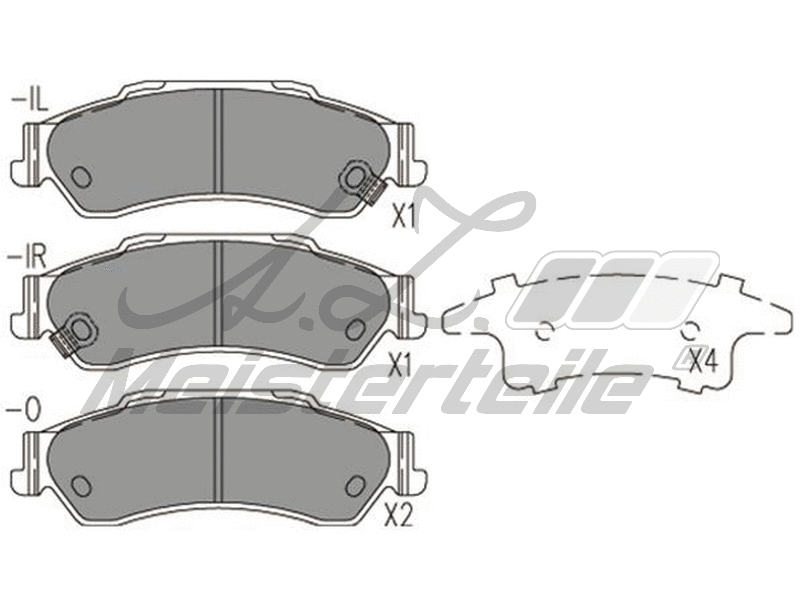 Brake Pad Set, disc brake (AZMT-44-022-2460)