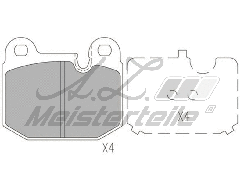Brake Pad Set, disc brake (AZMT-44-022-1705)