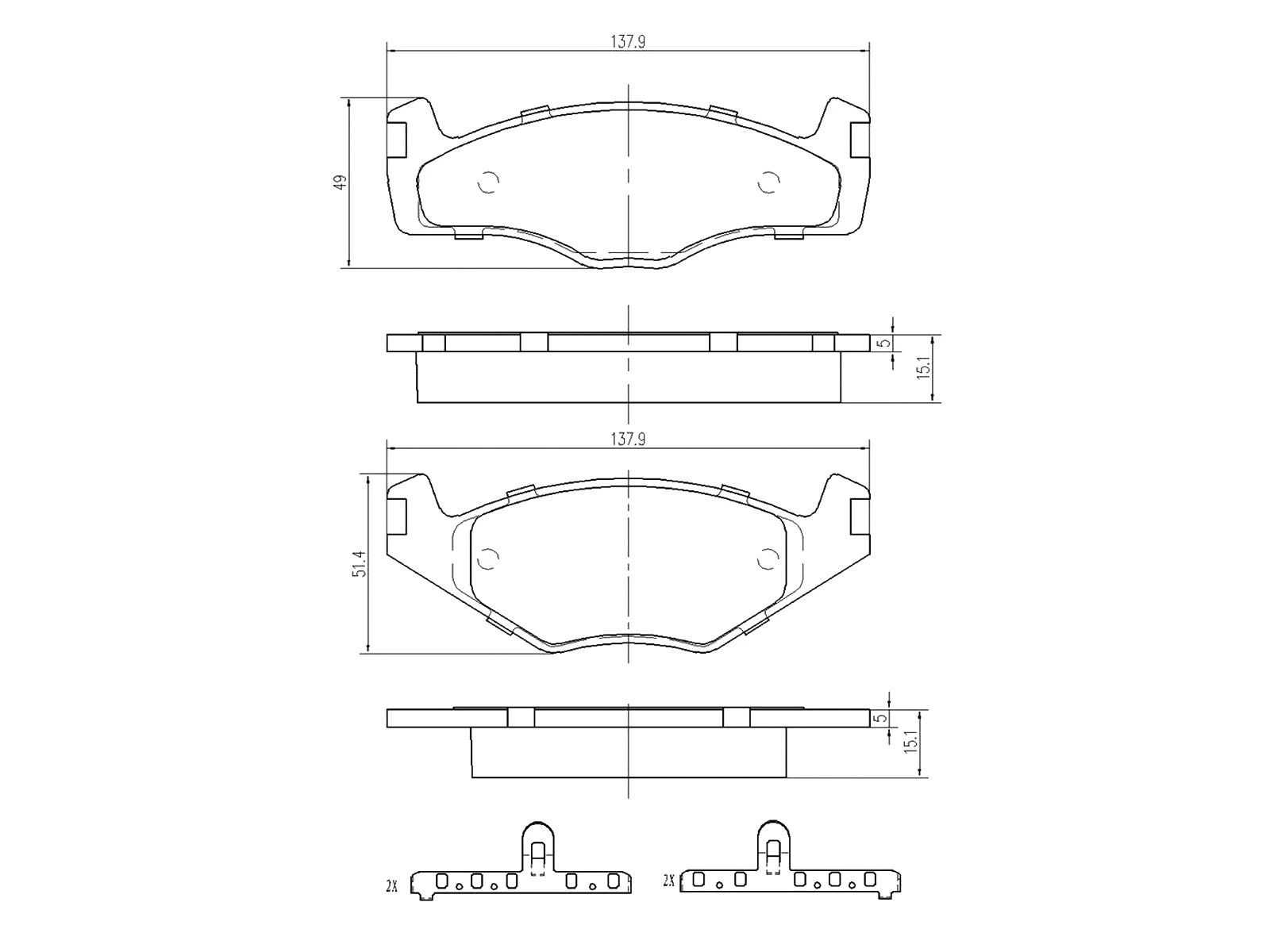 Brake Pad Set, disc brake (AZMT-44-022-1286)