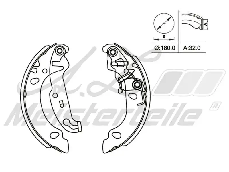 Brake Shoe Set (AZMT-44-026-1063)