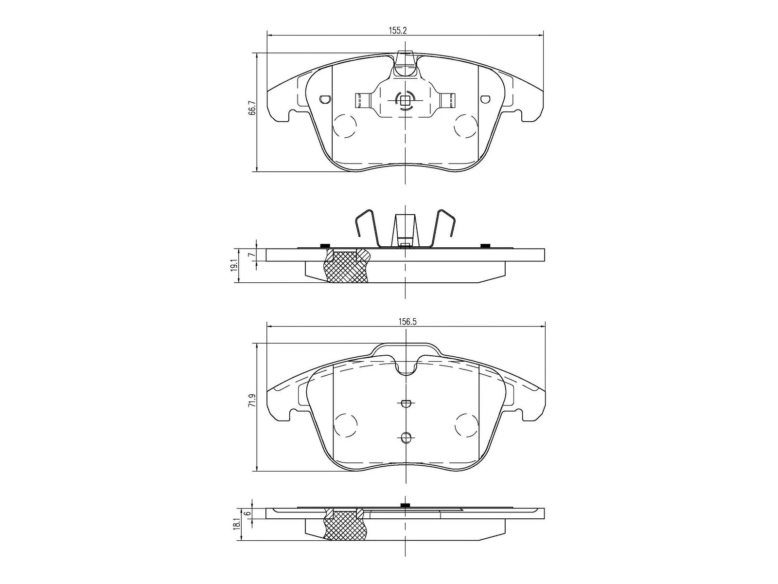 Brake Pad Set, disc brake (AZMT-44-022-1246)