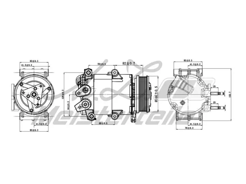 Compressor, air conditioning (AZMT-45-041-1000)