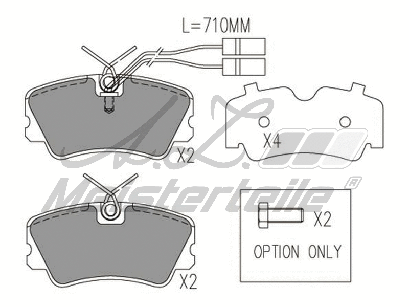 Brake Pad Set, disc brake (AZMT-44-022-2412)