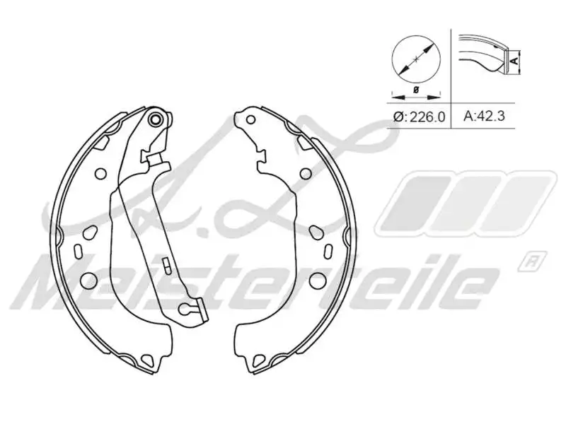 Brake Shoe Set (AZMT-44-026-1095)
