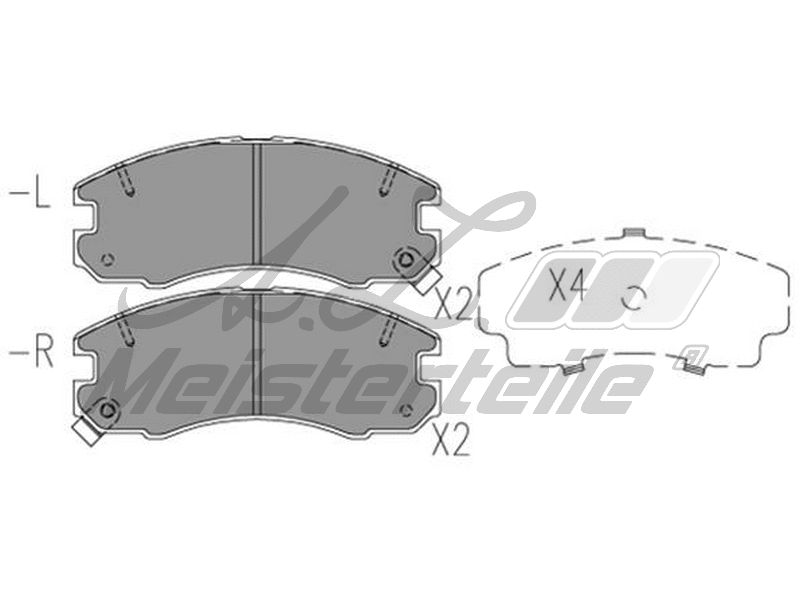 Brake Pad Set, disc brake (AZMT-44-022-2401)