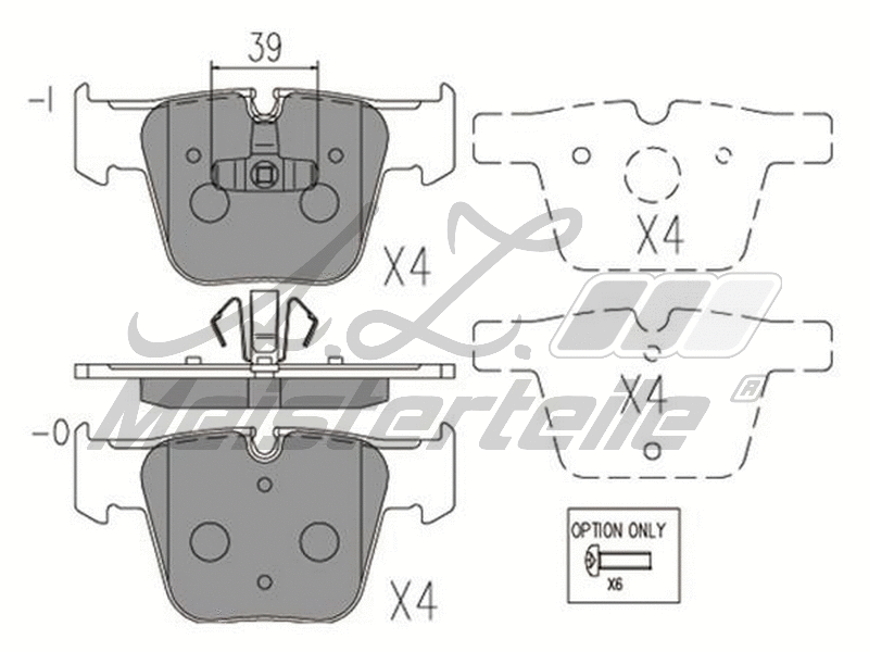 Brake Pad Set, disc brake (AZMT-44-022-2042)