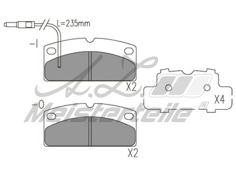 Brake Pad Set, disc brake (AZMT-44-022-2191)