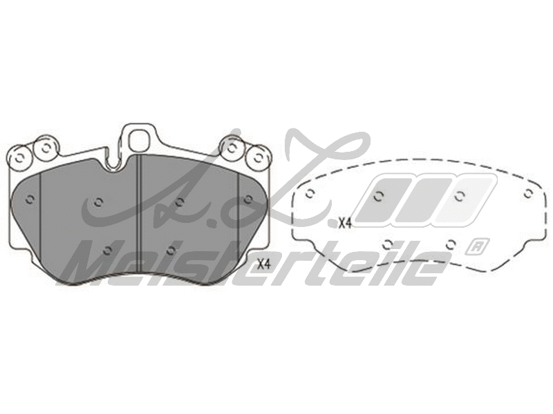 Brake Pad Set, disc brake (AZMT-44-022-2204)