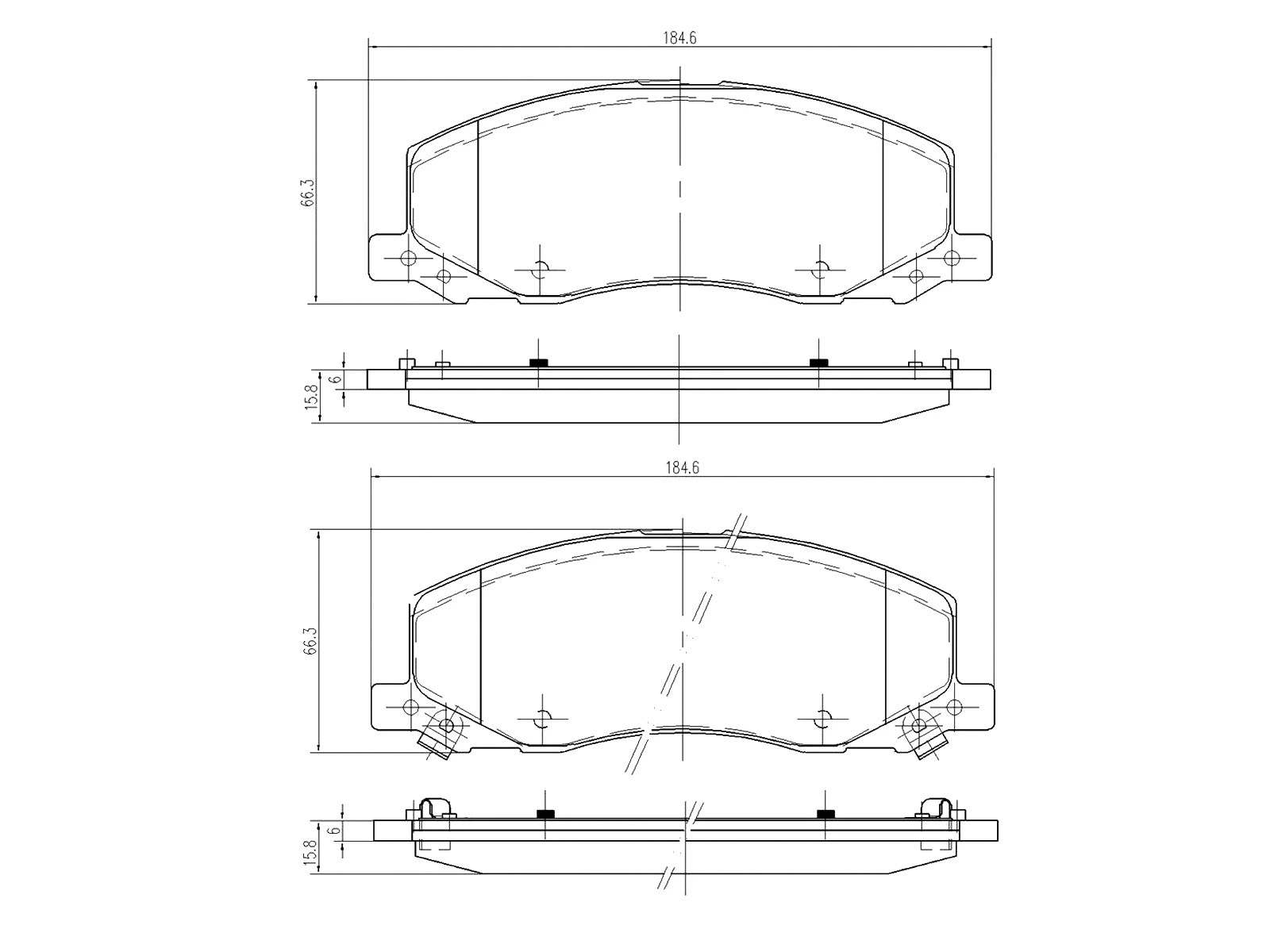 Brake Pad Set, disc brake (AZMT-44-022-1345)