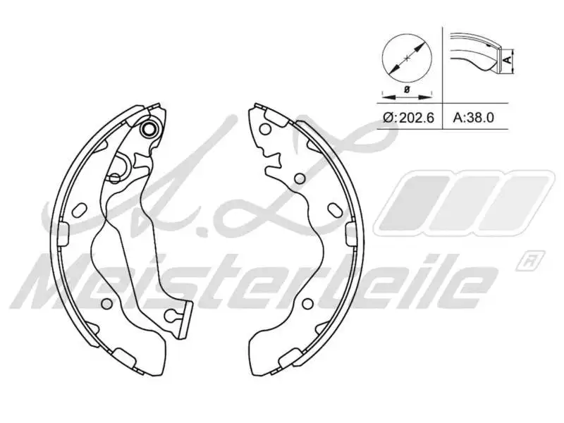 Brake Shoe Set (AZMT-44-026-1162)